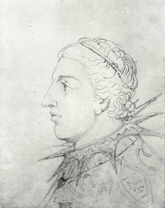 William Blake, Visionair hoofd van Edward VI met een puntige kraag door William Blake